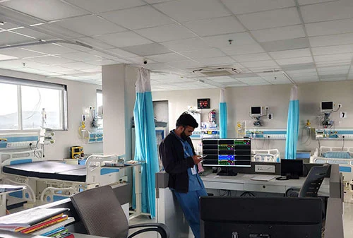 General ward with multiple beds for patient care